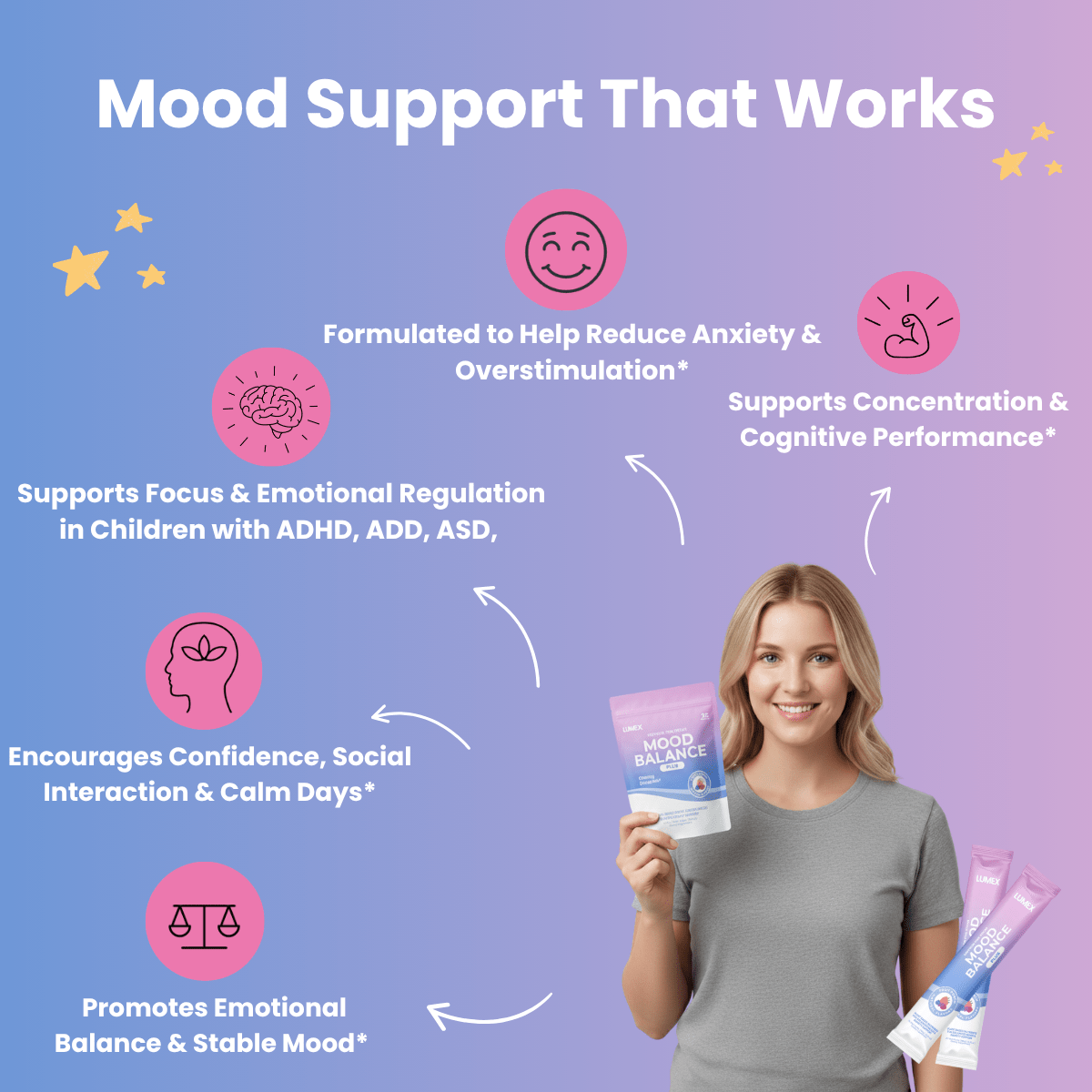 Natural - Pixi Stick Mood + Focus Support for Adults
