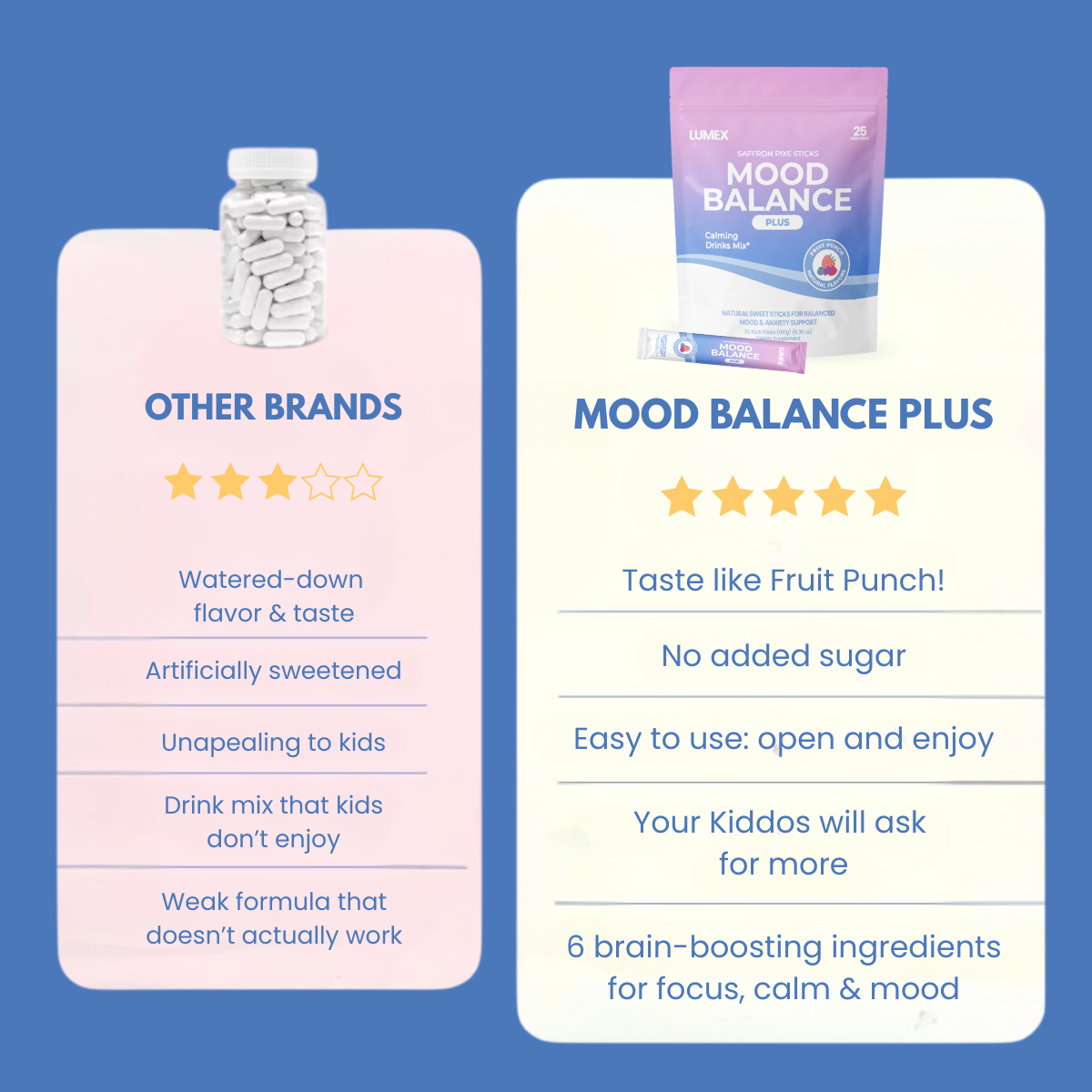 Natural - Pixi Stick Mood + Focus Support for Adults