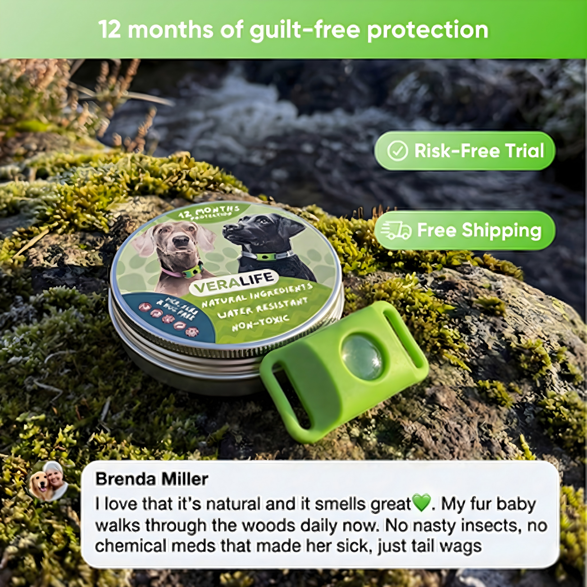 VeraLife Natural Flea & Tick Pendant