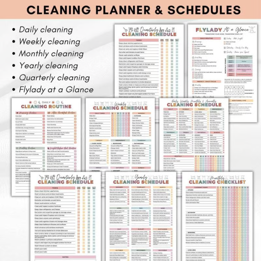 ⏰ADHD Cleaning & Organizing Toolkit - Chore Planner✔