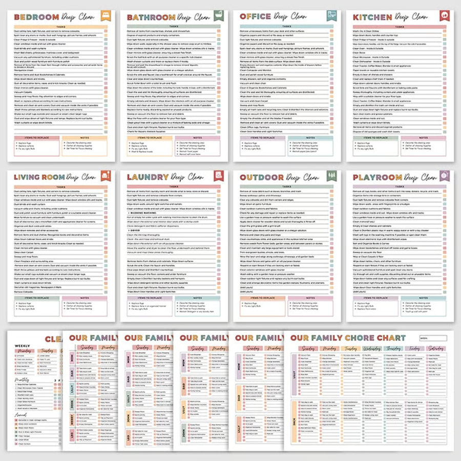 ⏰ADHD Cleaning & Organizing Toolkit - Chore Planner✔