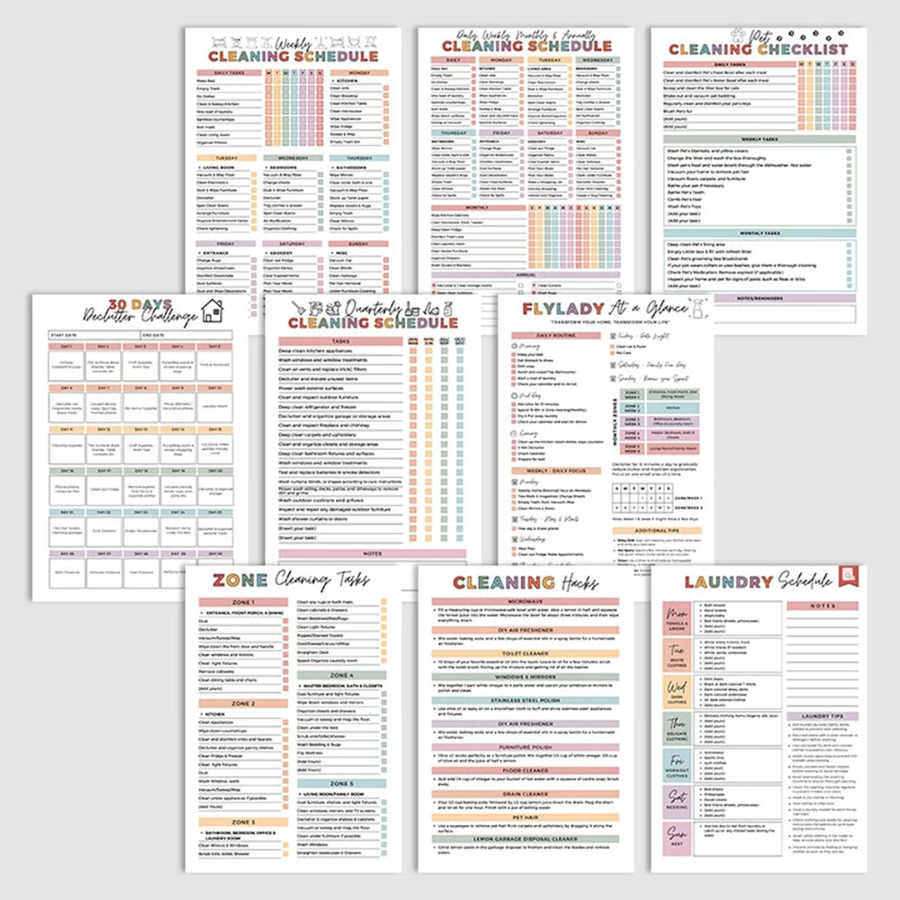 ⏰ADHD Cleaning & Organizing Toolkit - Chore Planner✔