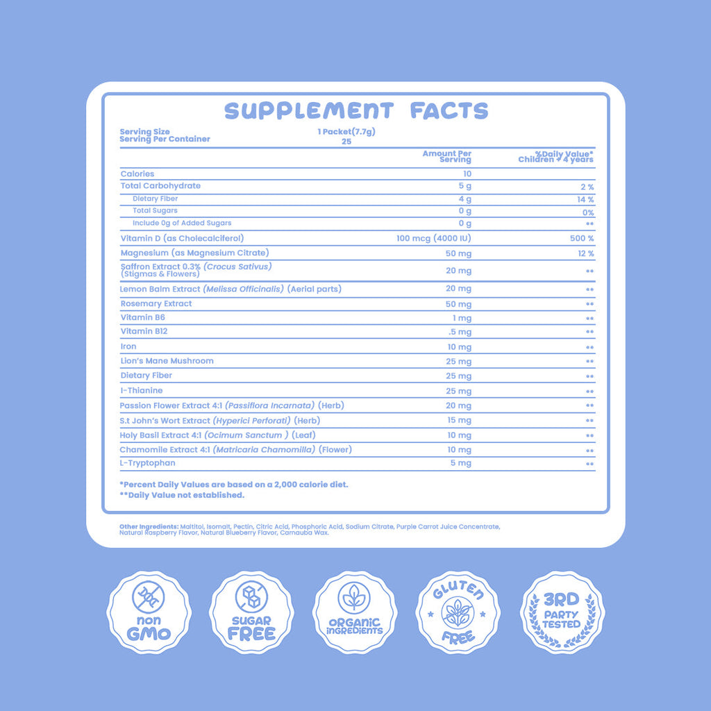 Natural - Saffron Gummy Mood + Focus Support for Kids