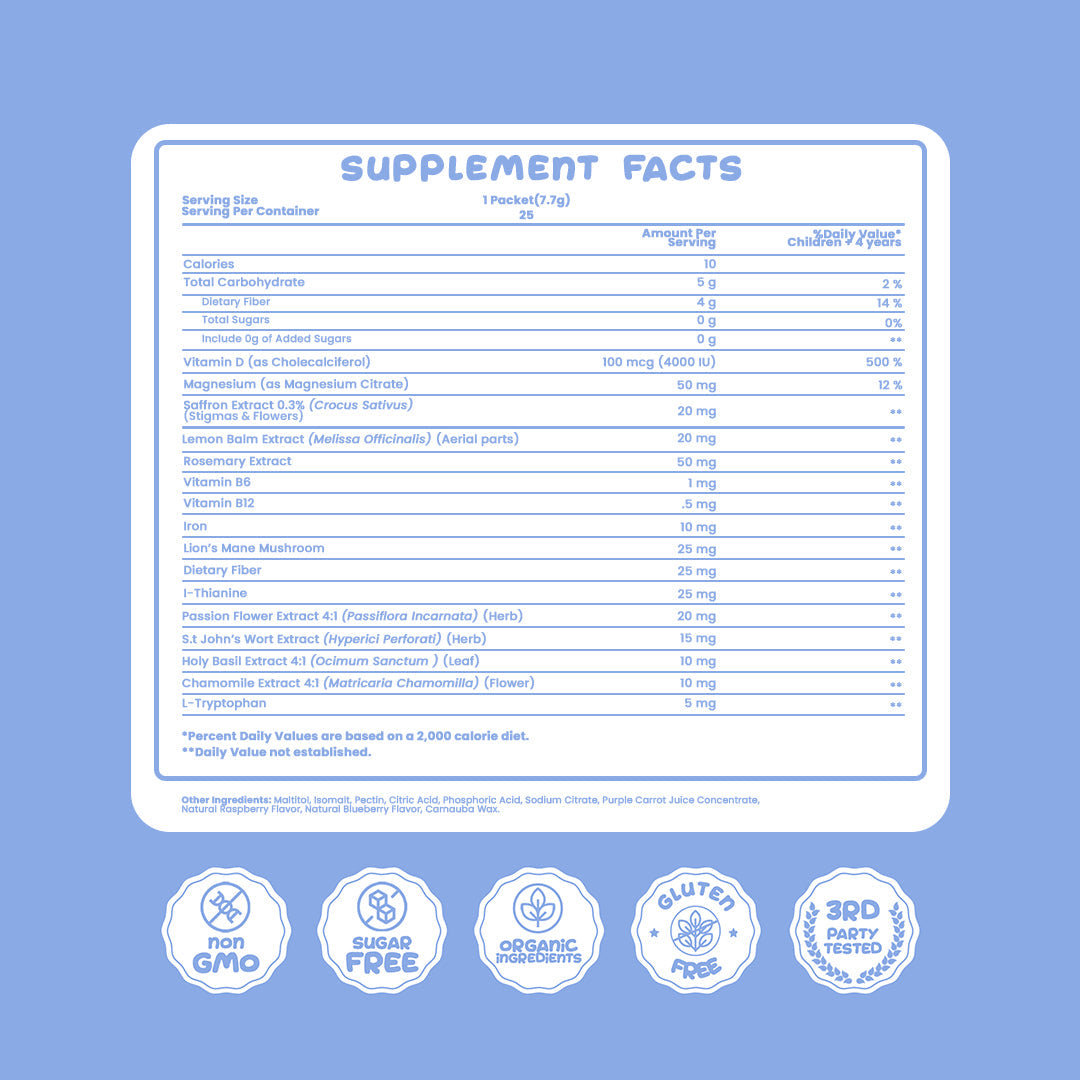Natural - Saffron Gummy Mood + Focus Support for Kids
