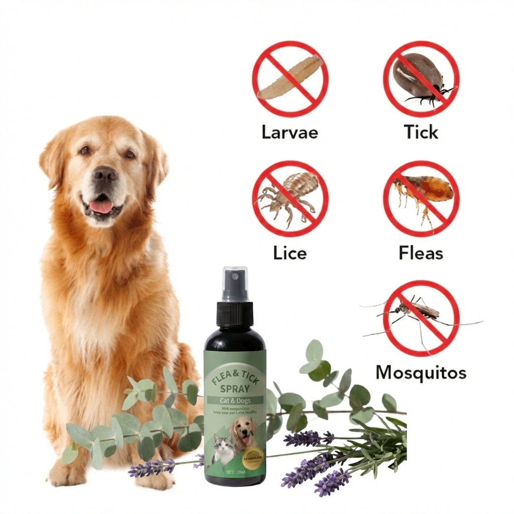 All Natural Flea & Tick Spray for Dogs and Cats